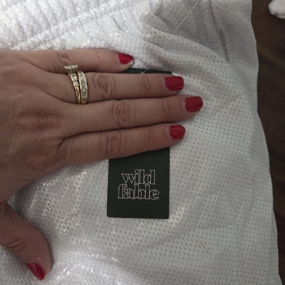 White/Silver Women's Shorts - Picture 3 of 7